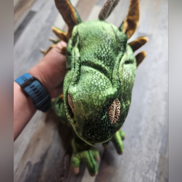 Folkmantis Puppets Wyvern Dragon Hand Puppets Green Wings - Picture 3 of 10